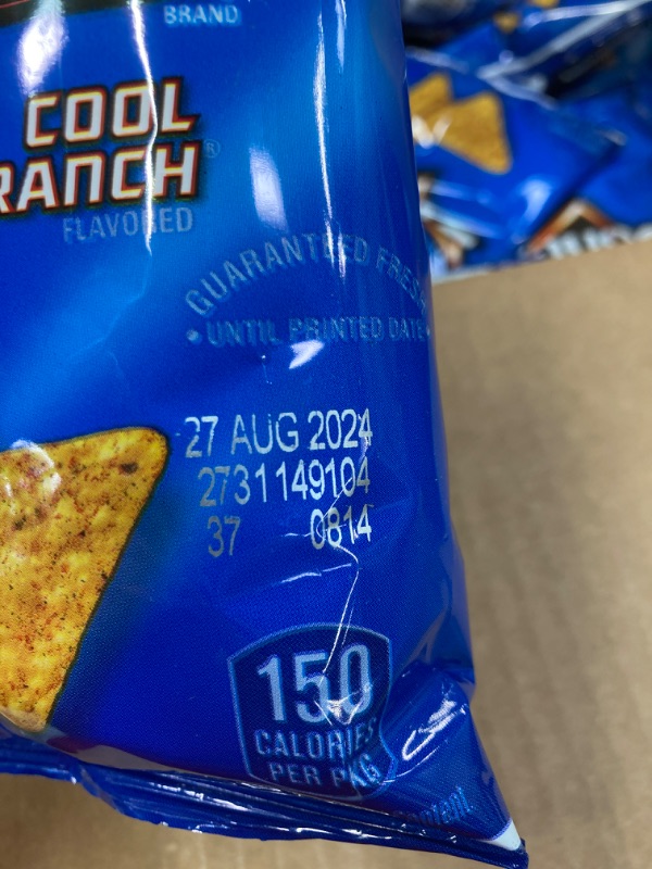 Photo 3 of **Expired 08/27/2024** Doritos Cool Ranch Flavored Tortilla Chips, 1 Ounce (Pack of 40) Ranch 2.5 Pound (Pack of 1)