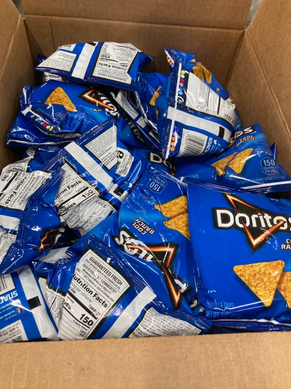 Photo 2 of **Expired 08/27/2024** Doritos Cool Ranch Flavored Tortilla Chips, 1 Ounce (Pack of 40) Ranch 2.5 Pound (Pack of 1)