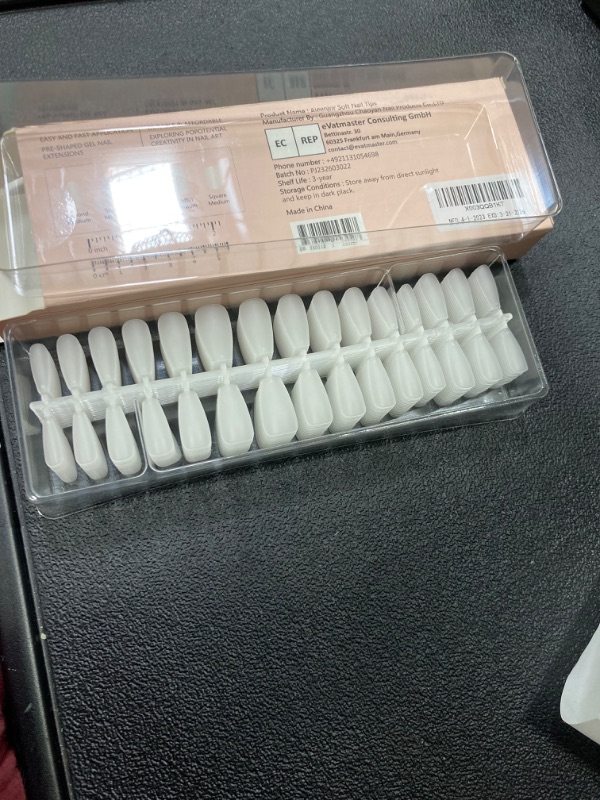 Photo 1 of 480PCS Aieenjor Medium Coffin Fake Nail Tips, Matte Press on Nails Soft Gel Nails Tips ?Full Cover Acrylic Nails False Nails for Nail Extension Nail Art, Home DIY Nail Salon 15 Sizes