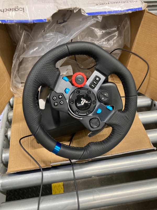 Photo 2 of ***( PARTS ONLY )***
Logitech G29 Driving Force Racing Wheel, Real Force Feedback, Leather Steering Wheel Cover for PS5, PS4, PC, Mac - Black