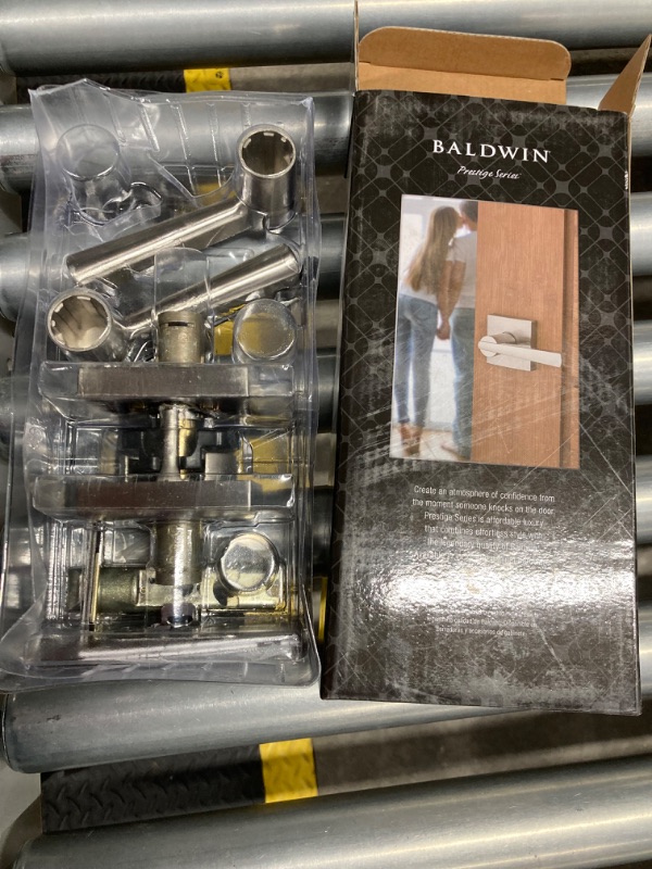 Photo 2 of Baldwin Spyglass , Interior Passage Door Reversible Lever for Hallway/Closet/Rooms, Non-Locking Door Handle With Microban Protection, in Satin Nickel Satin Nickel Passage Passage