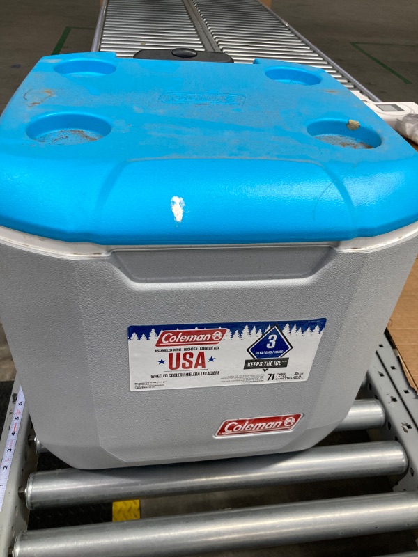 Photo 1 of ***SEE NOTES*** Coleman 316 Series Insulated Portable Cooler with Heavy Duty Wheels, Leak-Proof Wheeled Cooler with 71+ Can Capacity, 45 QT/42L, Keeps Ice for up to 3 Days, Great for Beach, Camping, Tailgating, Sports, & More