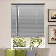 Photo 1 of Cordless Light Filtering premium blind - 36 Inch Width, 64 Inch Length, 1" Slat Size - Grey - Cordless GII Morningstar Horizontal Windows Blinds for Interior by Achim Home Decor