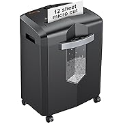 Photo 1 of  only for part   not work Bonsaii 12-Sheet Micro Cut Shredders for Home Office, 60 Minute P-4 Security Level Paper Shredder for CD, Credit Card, Mails, Staple, Clip, with Jam-Proof System & 4.2 Gal Pullout Bin C266-B