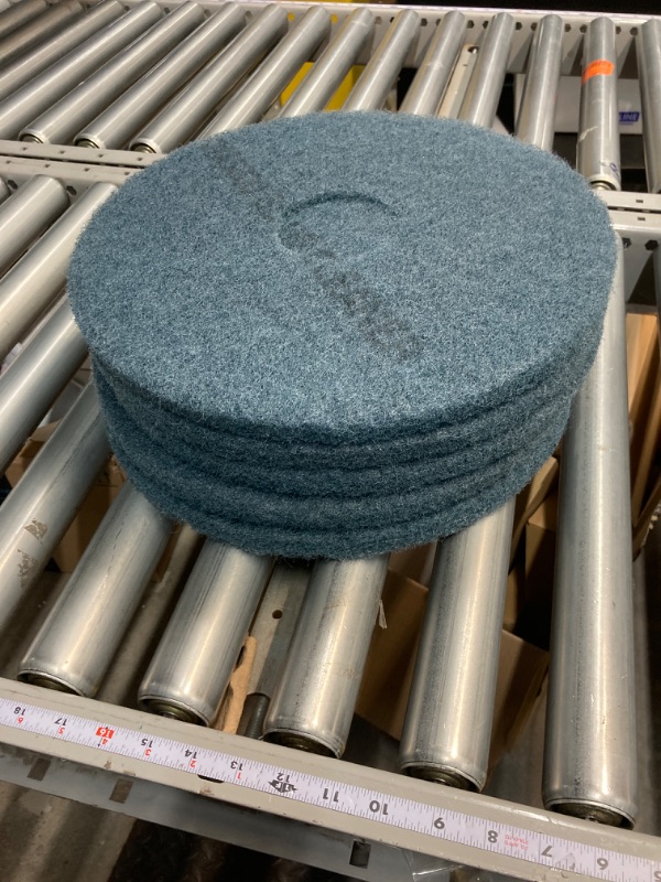 Photo 2 of  Commercial 14Inch Diameter Aqua High Speed Burnishing Pad, Case of 5