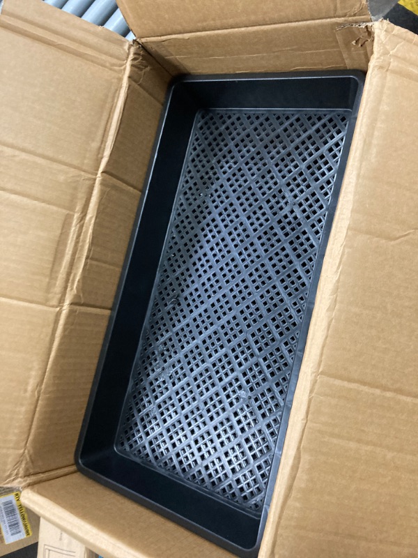 Photo 3 of 36 Pack 1020 Mesh Bottom Plant Trays Plastic Seed Tray Black Reusable Seedling Starter Trays Durable Microgreens Growing Trays for Outside and Inside Planting 21.06 x 10.63 x 2.56 Inches