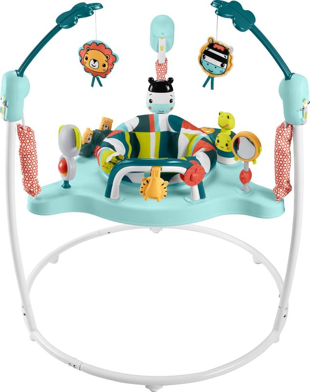 Photo 1 of Fisher-Price Baby Bouncer Colorful Corners Jumperoo Activity Center with Music Lights Sounds & Developmental Toys
