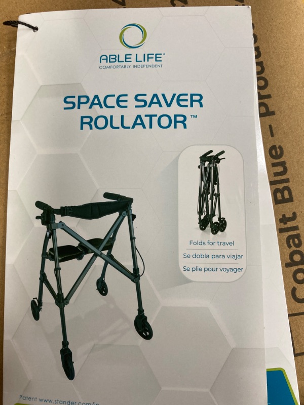 Photo 2 of Able Life Space Saver Rollator - Regal Rose