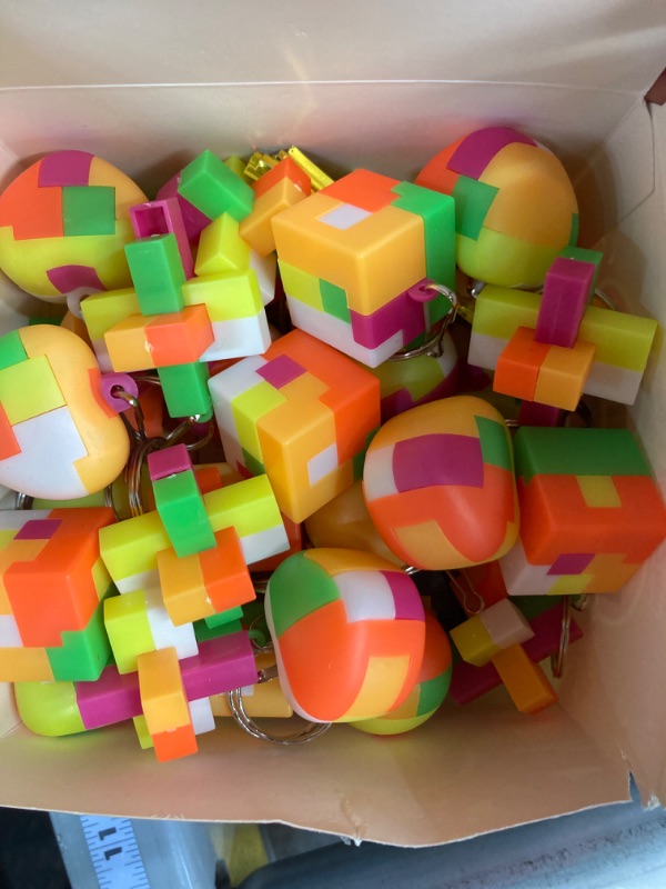 Photo 2 of 2pks of 30PCS Brain Teaser Puzzles Keychain Party Favors for Kids,3D Mini Puzzle Toys Bulk for Goodie Bags Stuffers School Classroom Prizes,Treasure Box Prizes Toys Pinata Fillers,Gifts for Boys Girls