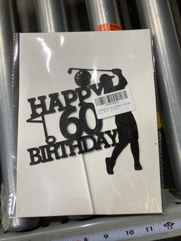 Photo 2 of Grad ?ao Golf 60th Birthday Cake Topper for Man Sports Theme Decoration , Funny 60 Year Fabulous and Happy Sixty Party , Handmade (Black?
