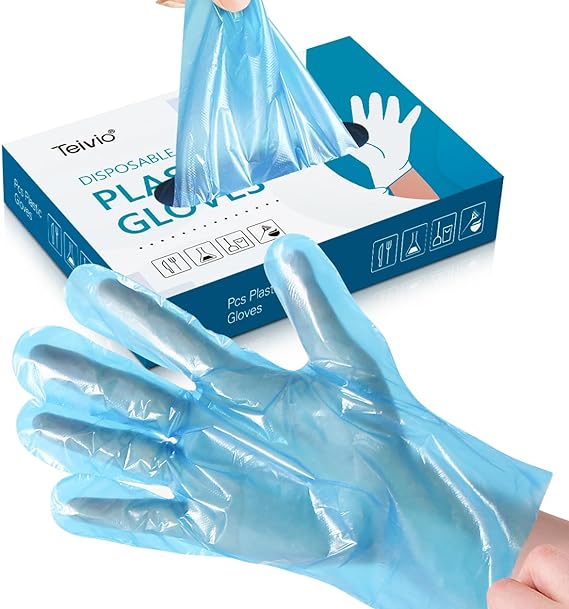 Photo 1 of 2 PACK! Teivio Disposable Gloves, Plastic Gloves for Kitchen Cooking Cleaning Food Handling
