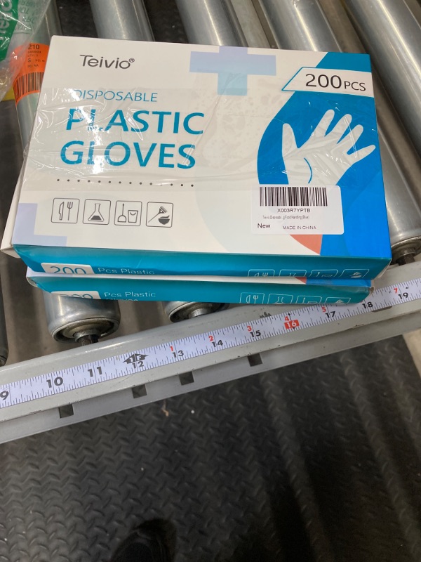 Photo 2 of 2 PACK! Teivio Disposable Gloves, Plastic Gloves for Kitchen Cooking Cleaning Food Handling
