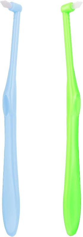 Photo 1 of 3 PACK! Ouligay 2Pcs Tuft Toothbrush Tufted Toothbrush End-Tuft Tapered Trim Toothbrush Soft Teeth Gap Toothbrush for Orthodontic Braces Single Compact Interdental Interspace Toothbrush for Detail Cleaning
