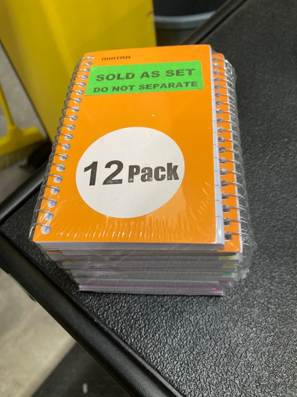 Photo 2 of EOOUT 12 Pack Small Spiral Notebook Pocket Notebooks Memo Pads 3x5 Inches Small Notepads Lined College Ruled Paper, 12 Assorted Colors 60 Sheet Mini Pads for Home Office and School Accessories
