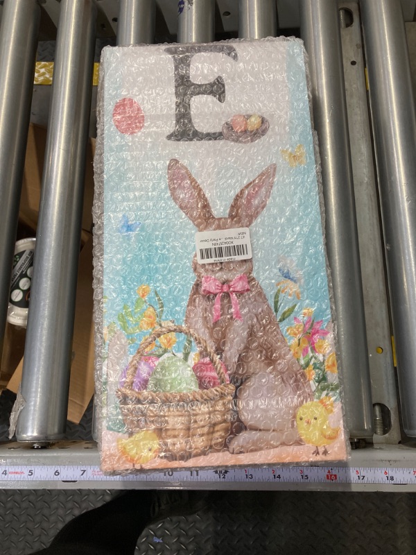 Photo 2 of 47"H Easter Wooden Porch Sign,Large Rustic Welcome Wood Sign for Front Porch,Easter Vertical Porch Sign for Spring Easter Bunny Door Party Decor