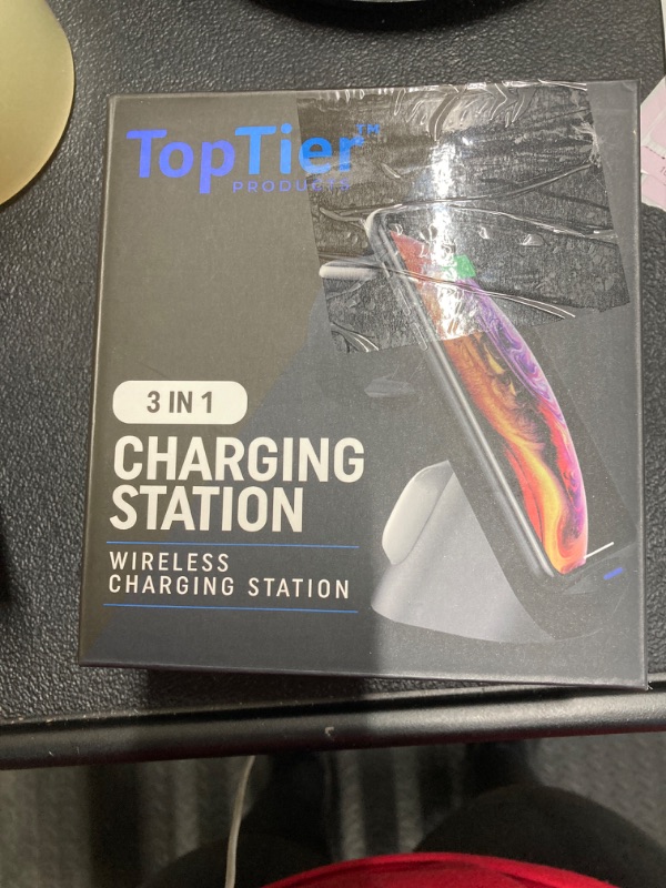 Photo 4 of Top Tier 3 in 1 Wireless Charging Station Apple & Samsung, iPhone Apple Watch Airpods Phone Charger and Qi Certified Devices