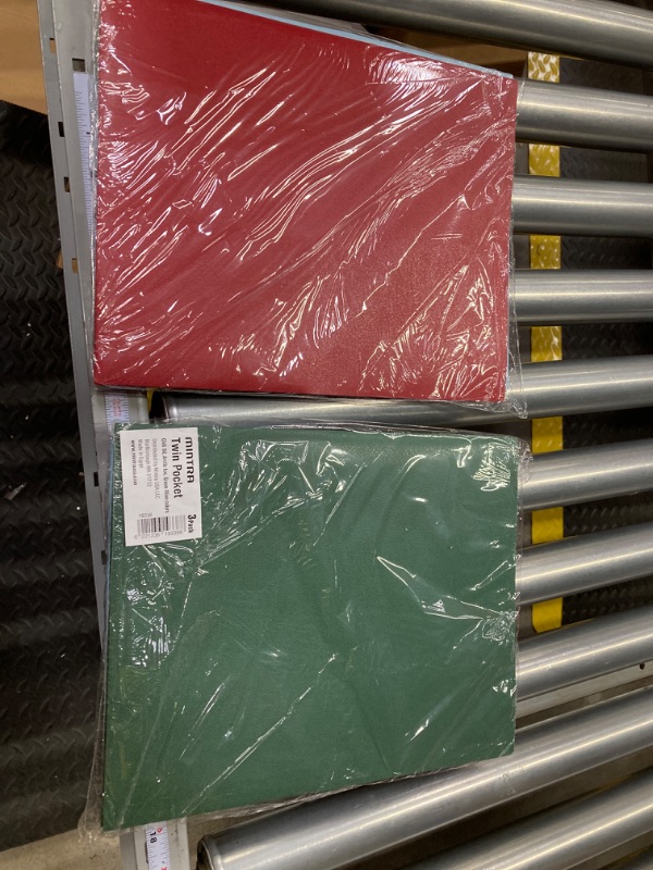 Photo 1 of 2 PACK! Mintra Poly Pocket Folders 3pk - Heavy Duty (Chili Oil/Arctic Ice/Green Olive)