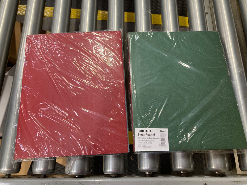 Photo 2 of 2 PACK! Mintra Poly Pocket Folders 3pk - Heavy Duty (Chili Oil/Arctic Ice/Green Olive)