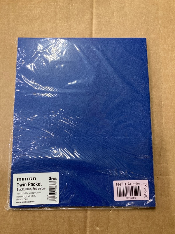 Photo 2 of Mintra Poly Pocket Folders 3pk - Heavy Duty (Black/Blue/Red)