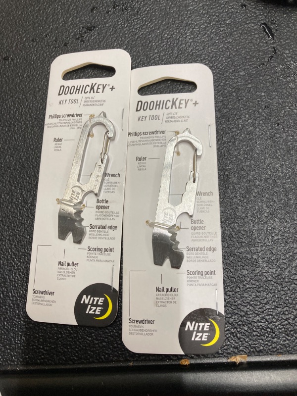 Photo 1 of Nite Ize KMTSE-11-R3 DoohicKey Keychain Multi Tool, 1 Count (Pack of 1), Stainless Steel