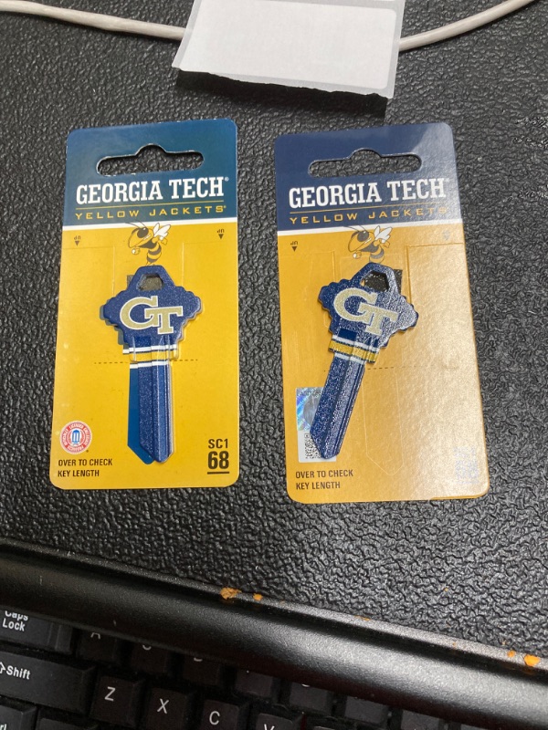 Photo 2 of 2 PACK! HILLMAN NCAA Georgia Tech House/Office Key Blank 68 SC1 Single For Schlage Locks