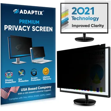 Photo 1 of ADAPTIX MONITOR PRIVACY SCREEN 21.3” – INFO PROTECTION FOR DESKTOP COMPUTER SECURITY – ANTI-GLARE, ANTI-SCRATCH, BLOCKS 96% UV – MATTE OR GLOSS FINISH PRIVACY FILTER PROTECTOR – 4:3 (APF21.3)
