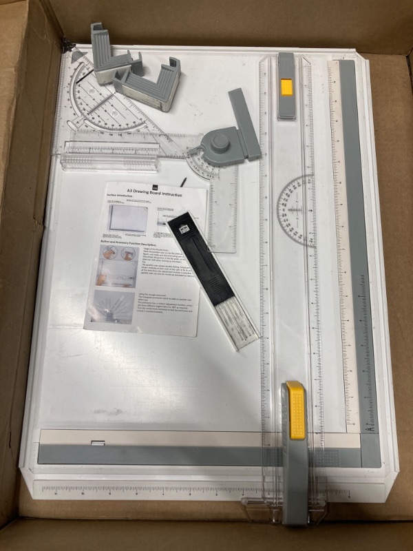 Photo 2 of Frylr Metric A3 Drawing Board Drafting Table Multifunctional Drawing Board Table with Clear Rule Parallel Motion and Angle Adjustable Measuring System