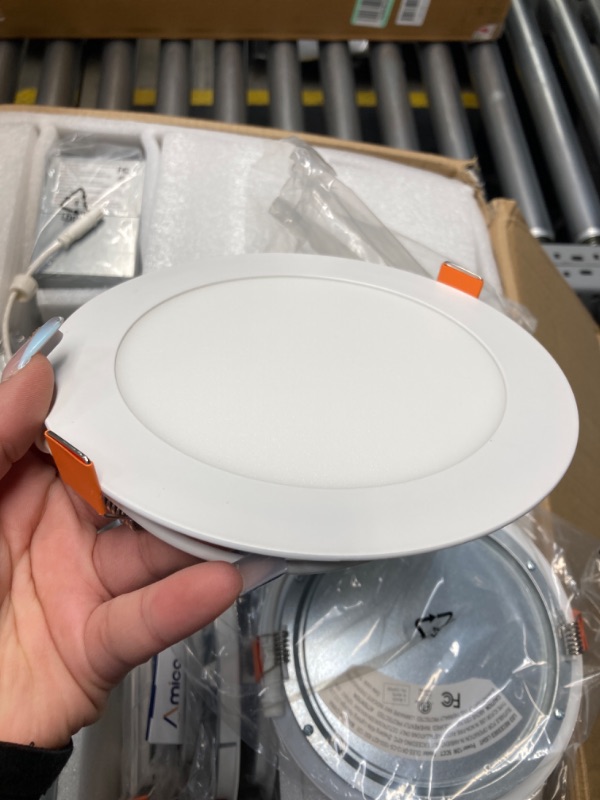 Photo 3 of Amico 36 Pack 6 Inch 5CCT Ultra-Thin LED Recessed Ceiling Light with Junction Box, 2700K/3000K/3500K/4000K/5000K Selectable, 12W Eqv 110W, Dimmable Can-Killer Downlight, 1050LM Brightness - ETL&FCC