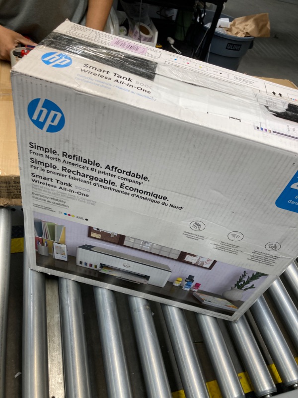 Photo 4 of HP Smart Tank 5000 Wireless All-in-One Ink Tank Printer with up to 2 years of ink included, mobile print, scan, copy, white, 17.11 x 14.23 x 6.19