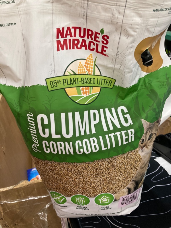 Photo 2 of Nature's Miracle Premium Clumping Corn Cob Litter, Tough Odor Bio-Enzymatic Formula, Dust Free 10 lb