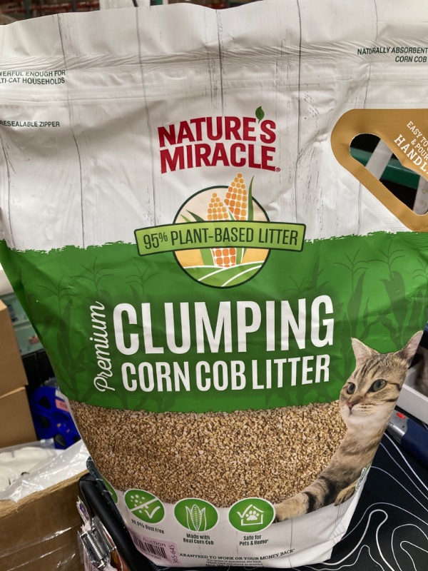 Photo 2 of Nature's Miracle Premium Clumping Corn Cob Litter, Tough Odor Bio-Enzymatic Formula, Dust Free 10 lb