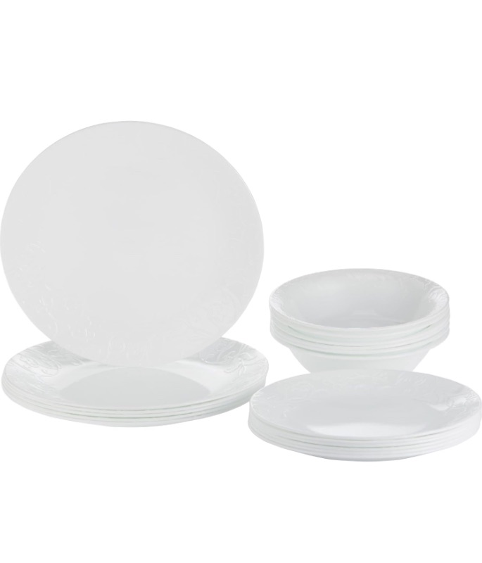 Photo 1 of Corelle Bella Faenza 18 Piece Dinnerware Set - White