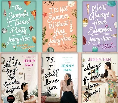 Photo 1 of By Jenny Han 6 Books Collection Set (The Summer I Turned Pretty, It's Not Summer Without You, We'll Always Have Summer, To All the Boys I've Loved Before, P.S. I Still Love You, Always and Forever, Lara Jean) Paperback – October 1, 2022
