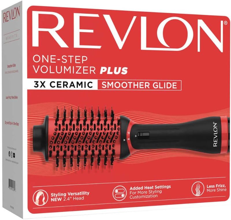 Photo 1 of 
Revlon - REVLON One Step Volumizer Plus 3X Ceramic RVDR5318CT Air Brush, 1.0 Count Black https://a.co/d/aQzJZgD