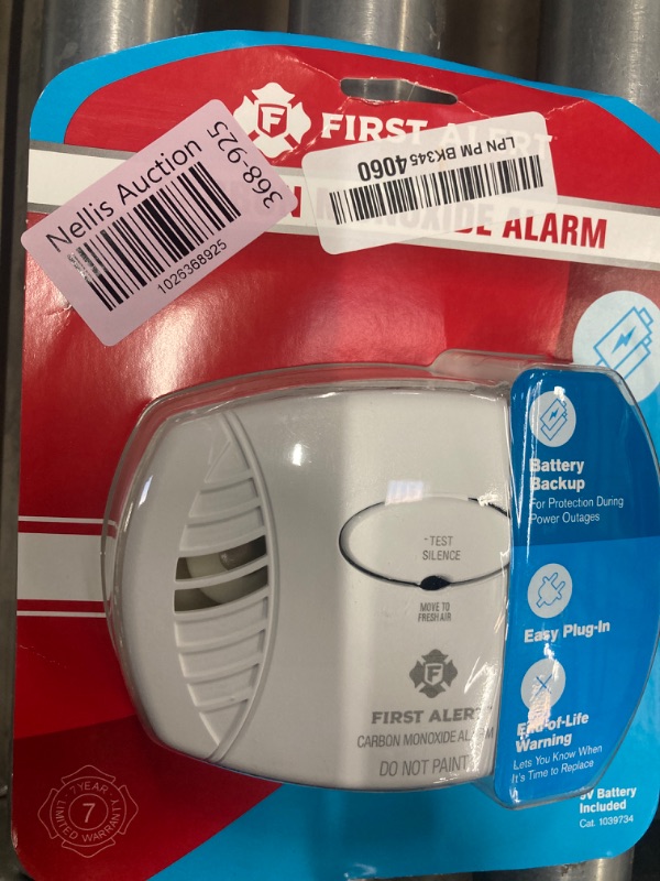 Photo 1 of FIRST ALERT Plug-In Carbon Monoxide Detector with Battery Backup, (Pack of 3), CO605 (Pack of 3) Alarm