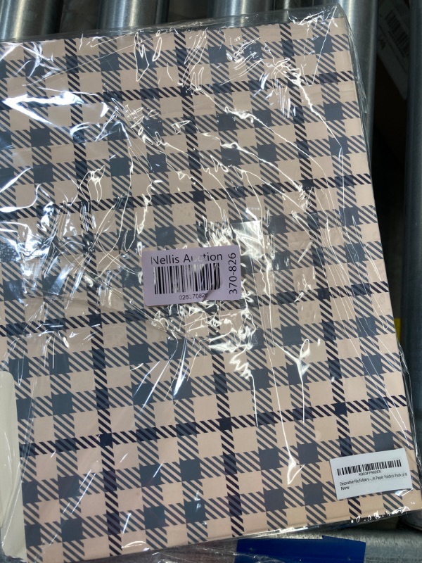 Photo 2 of Decorative File Folders 8 Pack - 8 Different Blue Plaid Fashion Designs, 1/3 Cut Tabs Letter Size 9x11.5 inch, 350gsm Thick Paper Matte Finish, Essential Stationery for Home, School & Office