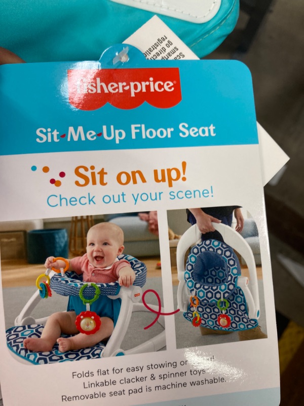 Photo 1 of Fisher-Price Sit-Me-Up Floor Seat, Honeycomb with Fisher-Price Deluxe Kick 'n Play Piano Gym, Green, Gender Neutral (Frustration Free Packaging)