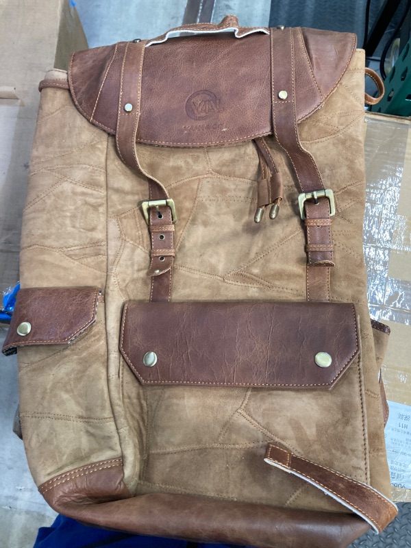 Photo 2 of VIAL Leather Backpack 
Made with Leather Remants 