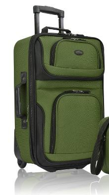 Photo 1 of U.S. Traveler Rio Rugged Fabric Expandable Carry-on Luggage Set, Green, 2 Wheel 2 Wheel YELLOW