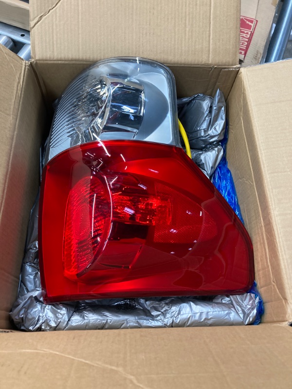 Photo 2 of 2007-2009 Toyota Tundra Tail Lights Assembly Left Driver Side, Red Lens, Halogen, 815500C070, OEM Left Driver Side Taillight