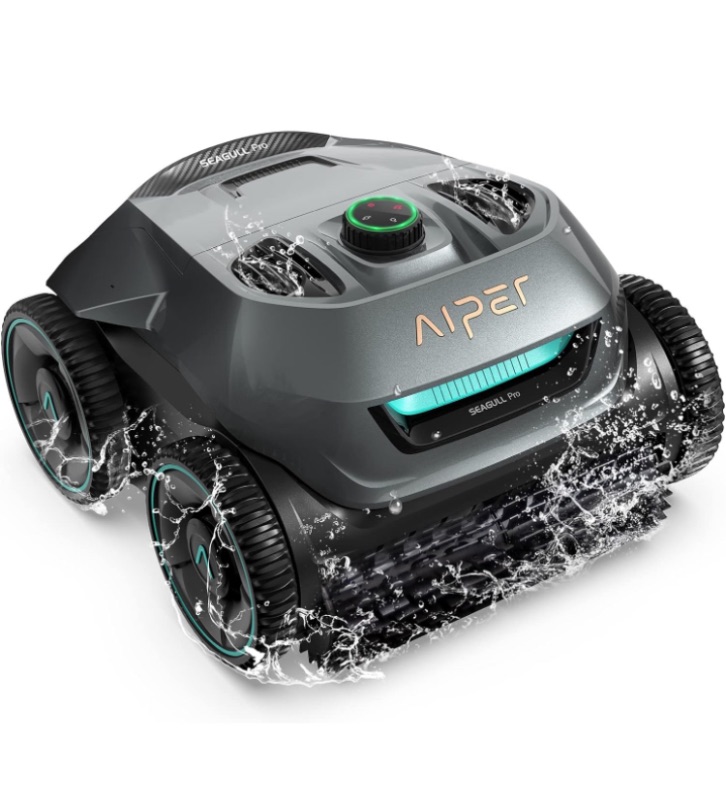 Photo 1 of Aiper Cordless Robotic Pool Cleaner for Inground Pools, Wall Climbing Automatic Pool Robot Cleaner with Powerful Suction/Smart Navigation/Top Load Filters for Above/In-Ground Pools