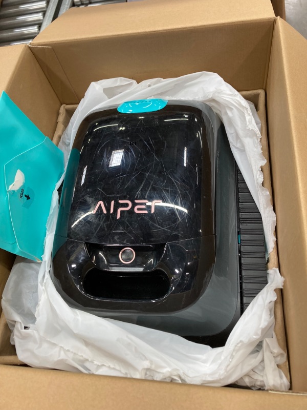 Photo 1 of AIPER Cordless Pool Cleaner Robot for In-ground Pools, Pool Vacuum, Wall Climbing and WavePath Navigation Cleaning for Pools up to 1600 Sq.ft, 2.5 Hours Battery Time-Scuba S1
