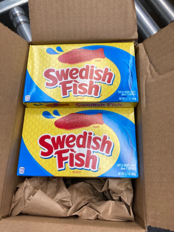 Photo 2 of *EXP 7/10/2024* Pack of 15 - Swedish Fish Soft  Chewy Candy - 3.1oz