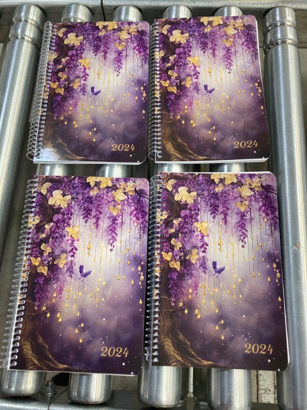 Photo 2 of *BUNDLE ITEMS 4 PACK* Ward 2024 Planner: November 2023 Through December 2024, Daily Weekly Monthly Planner, Yearly Agenda, 5.5” X 8.5” (Purple Blossom Bliss) 5.5x8.5 Purple Blossom Bliss