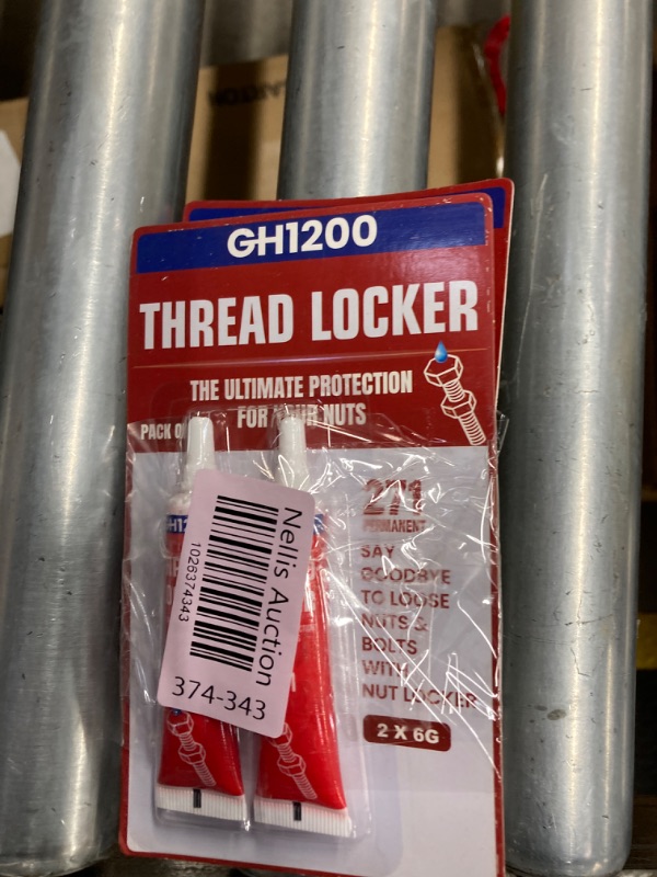 Photo 1 of 2 Pack Thread Lock. 271 and 242 Medium and Strong Strength Locktight for Nuts, Bolts, Fasteners and Metals. Lock Tight Thread Locker with Stable and Consistent Performance (6gx2)