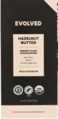 Photo 1 of Evolved Chocolate Hazelnut Butter Organic Filled Chocolate Bar - Case of 8/2.5 oz