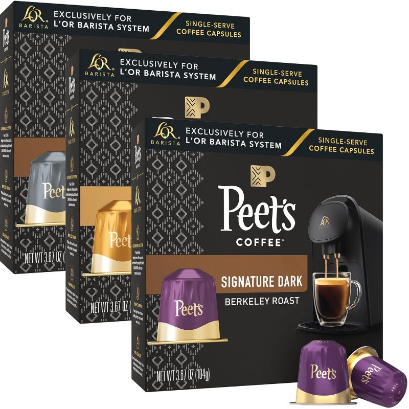 Photo 1 of ***BEST BEFORE 09/05/2024*** L'OR Barista Coffee Pods, Peet's Coffee Variety Pack - 30 Single-Serve Capsules, Exclusively Compatible with L'OR BARISTA System, Brews 5 oz, 8 oz, 12 oz, 10 count (Pack of 3)