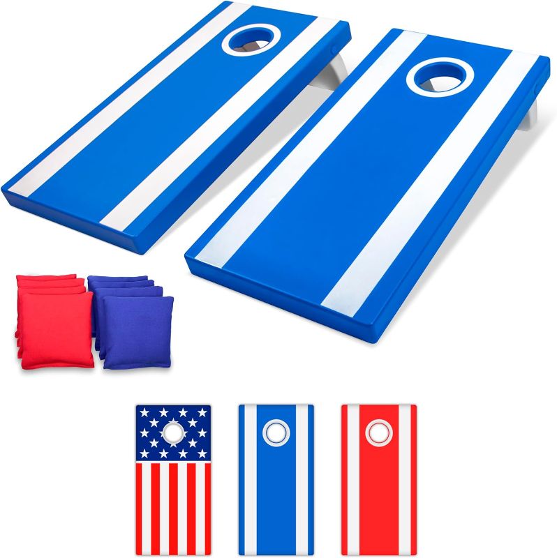 GoSports 4 ft x 2 ft All Weather Cornhole Game Set - Includes 8 Bean ...