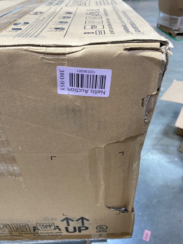 Photo 1 of ***(SMALL DENT ON SIDE)***
GE Electronic Window Air Conditioner 6000 BTU, Efficient Cooling for Smaller Areas Like Bedrooms and Guest Rooms, 6K BTU Window AC Unit with Easy Install Kit, White LED Controls White 6000 BTU