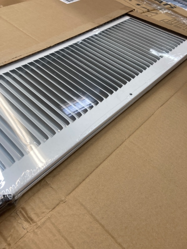 Photo 2 of [2 Pack] Fits 14x20 Duct Opening | Steel Return Air Grille by Handua | Vent Cover Grill for Sidewall and Ceiling | White | HVAC Cold Air Intake Grille | Outer Dimensions: 15.75"W X 21.75"H 2 14"W x 20"H [Duct Opening]